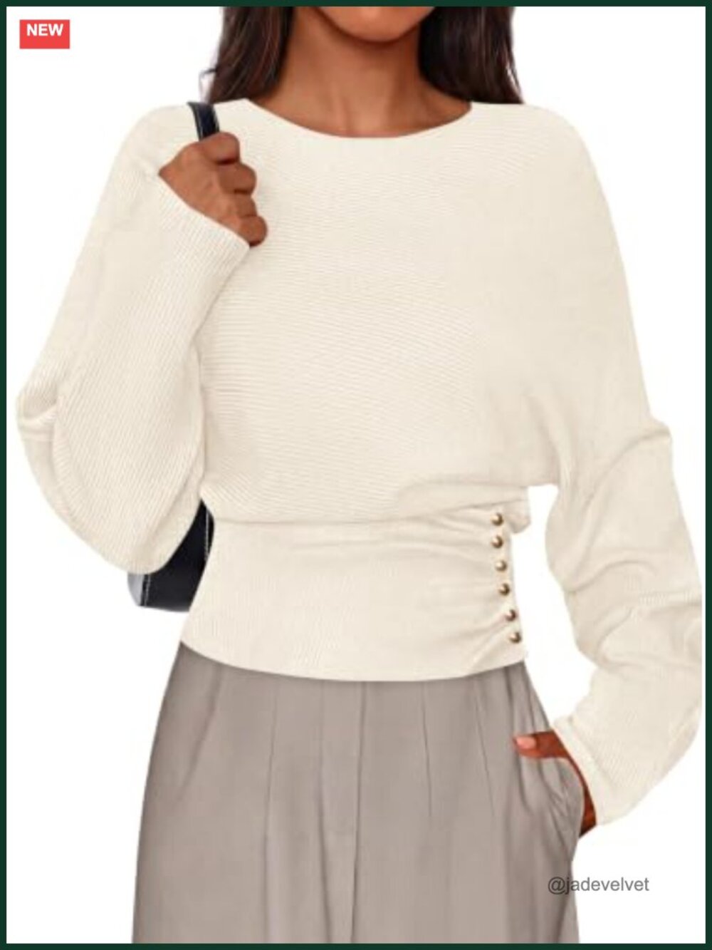 PRETTYGARDEN Batwing Sleeve Sweater Women Pullover Fall Knit Top